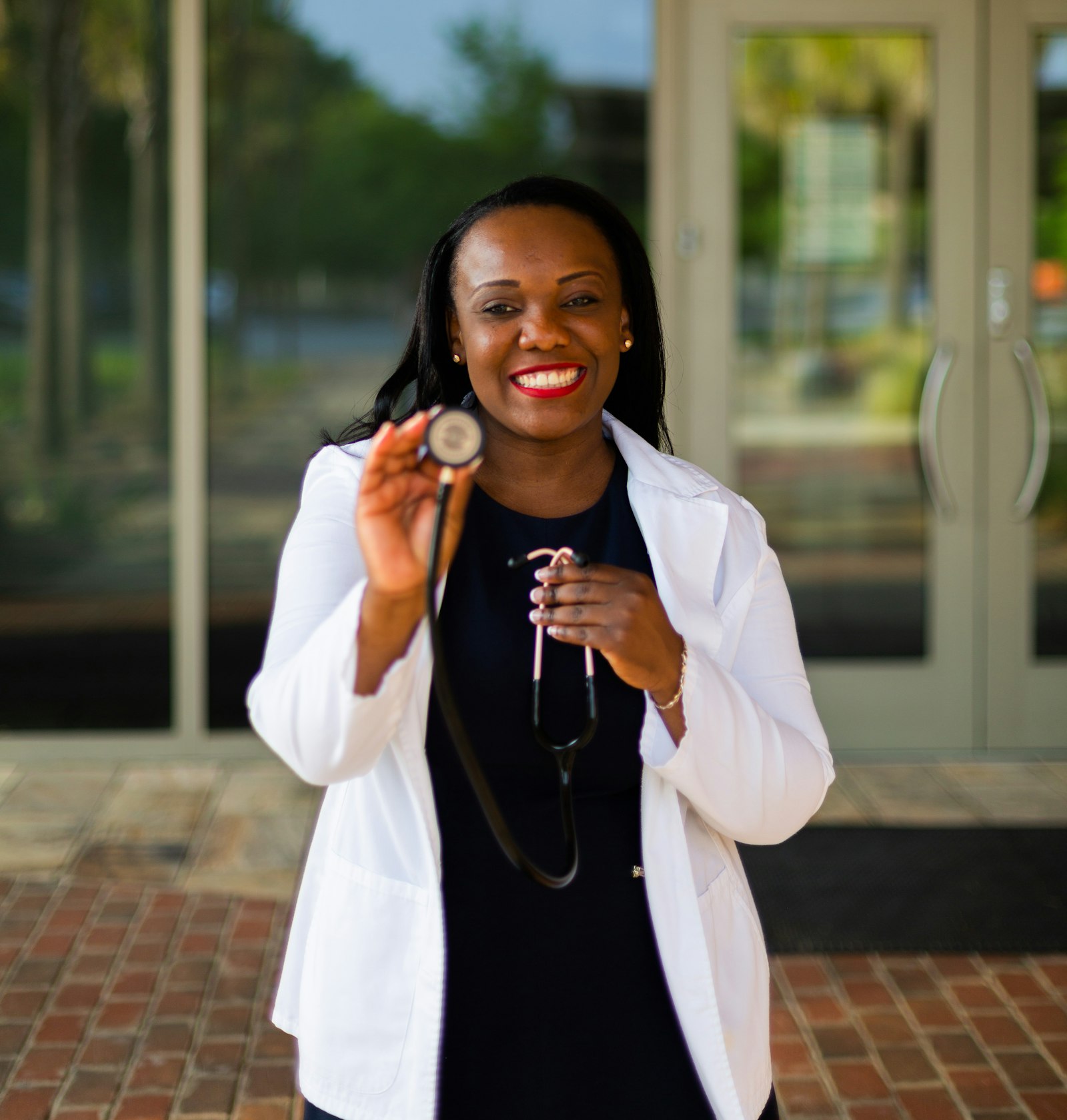 A nurse practitioner with a stethoscope